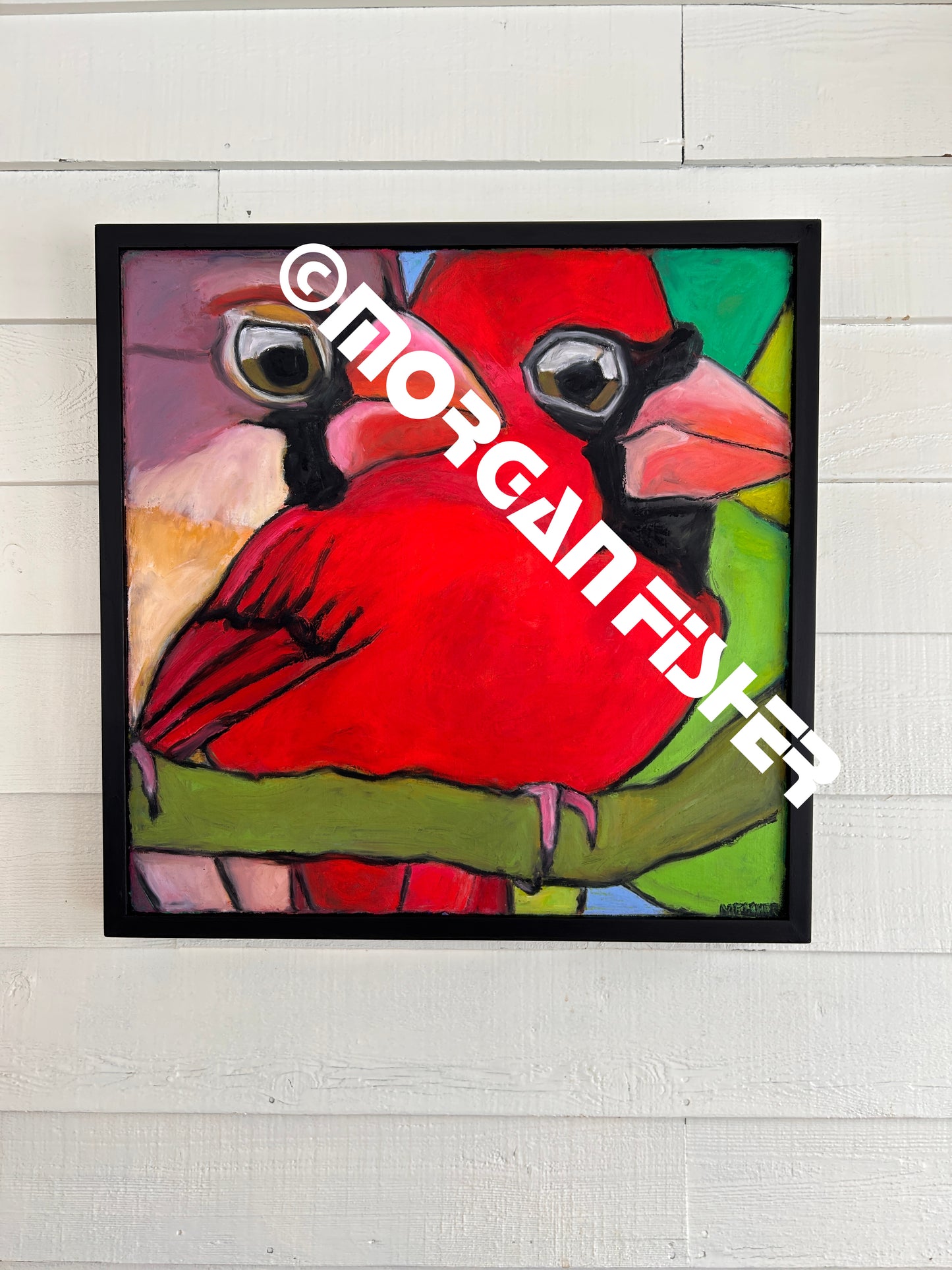 CARDINAL CURIOSITY | PAINTING | FRAMED