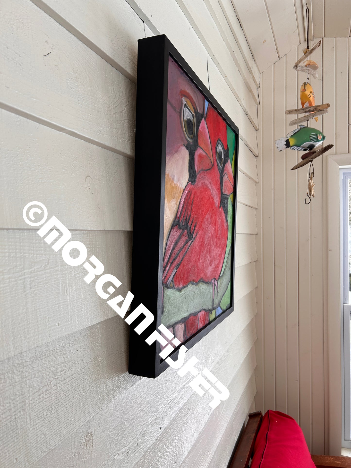 CARDINAL CURIOSITY | PAINTING | FRAMED