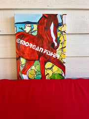 HORSE IN VINEYARD and MANITOU | CANVAS GICLEE | 12x16