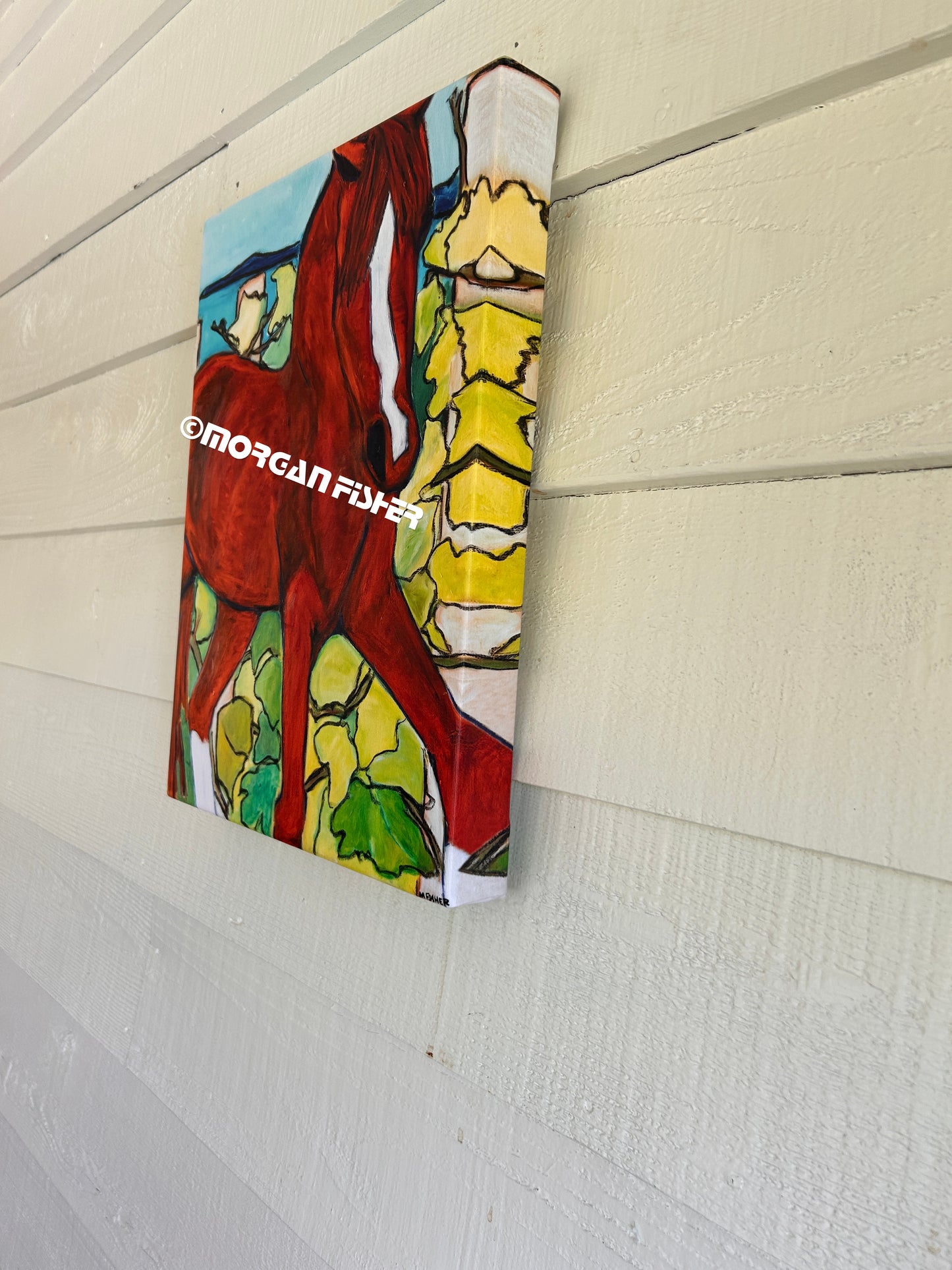 HORSE IN VINEYARD and MANITOU | CANVAS GICLEE | 12x16