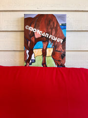 ISLAND HORSE SORREL| CANVAS GICLEE | 12x16