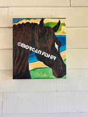 ISLAND HORSE and DUNES | CANVAS GICLEE | 14x16