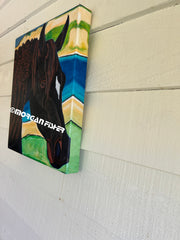 ISLAND HORSE and DUNES | CANVAS GICLEE | 14x16