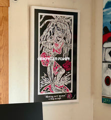 LOCAL WET WOMAN | Wet Women Surf Wax | Paper Giclee | Framed