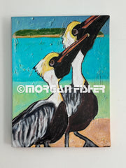 PELICANS | CANVAS GICLEE | 12 x 16