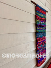 SUNSET TAPER | HAND WOVEN | RAG RUG WALL HANGING