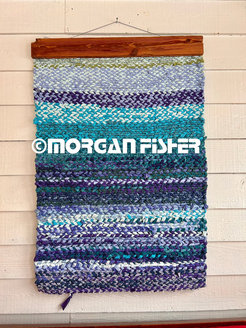 WATER | HAND WOVEN | RAG RUG WALL HANGING