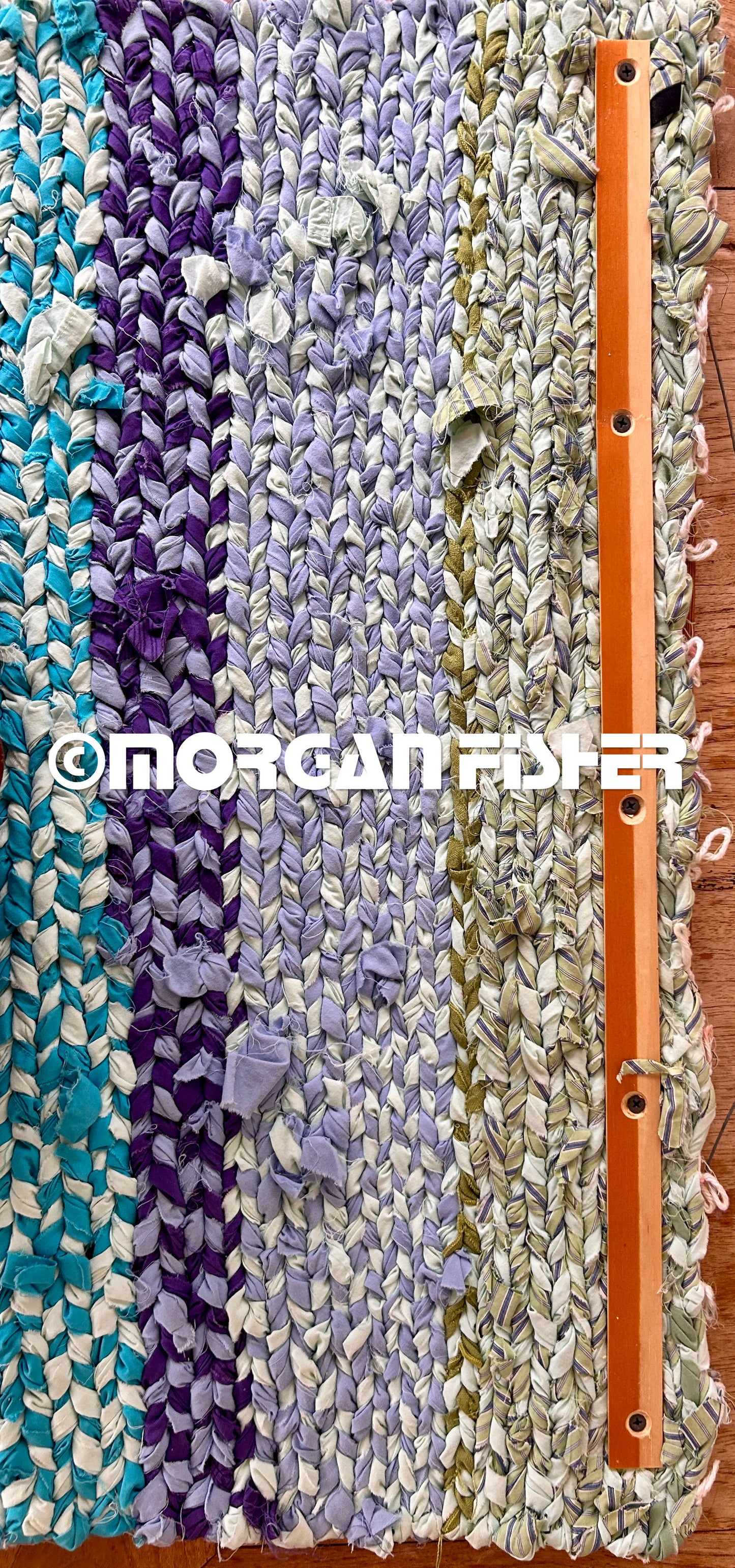 WATER | HAND WOVEN | RAG RUG WALL HANGING
