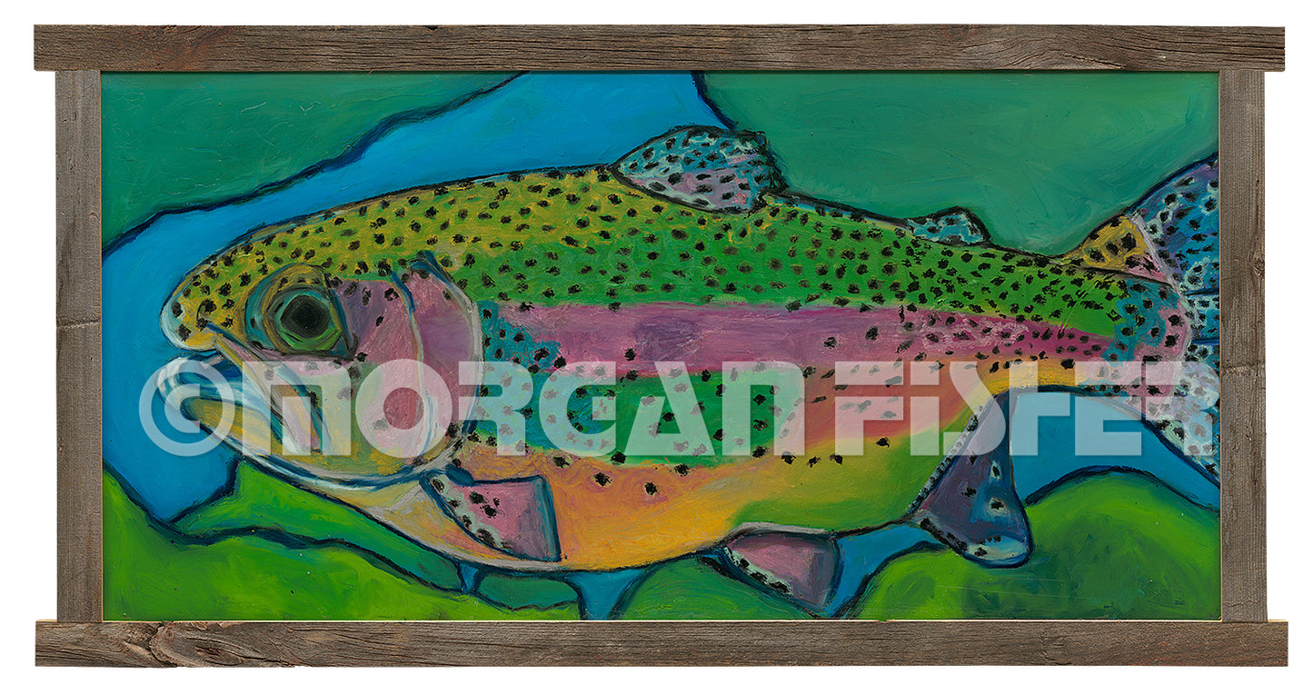 TROUT | MIXED MEDIA + PAINTING | FRAMED