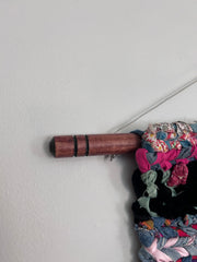 SUNSET FLARE | HAND WOVEN | RAG RUG WALL HANGING