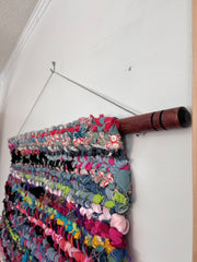 SUNSET FLARE | HAND WOVEN | RAG RUG WALL HANGING