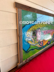 TROUT | MIXED MEDIA + PAINTING | FRAMED