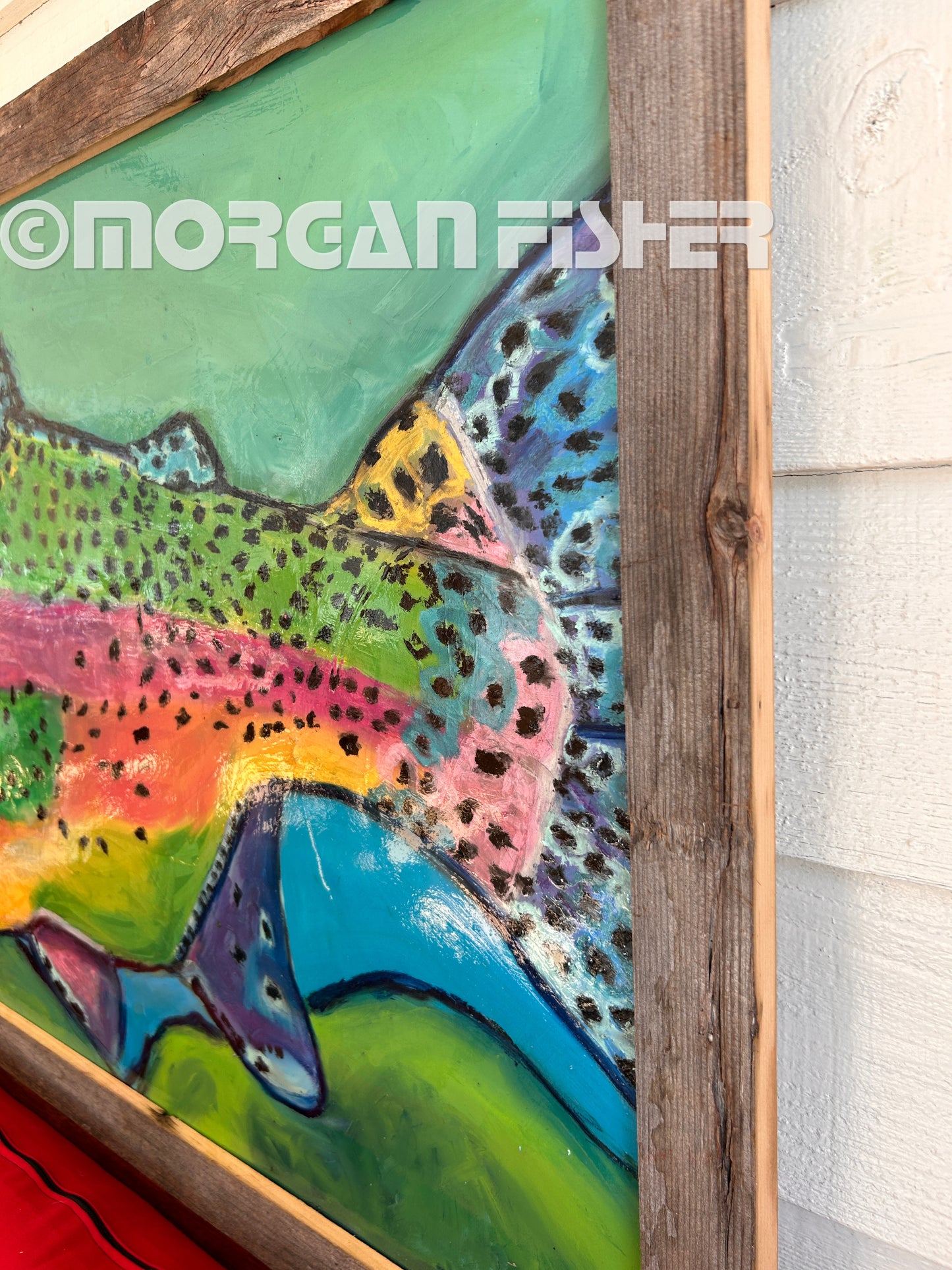 TROUT | MIXED MEDIA + PAINTING | FRAMED