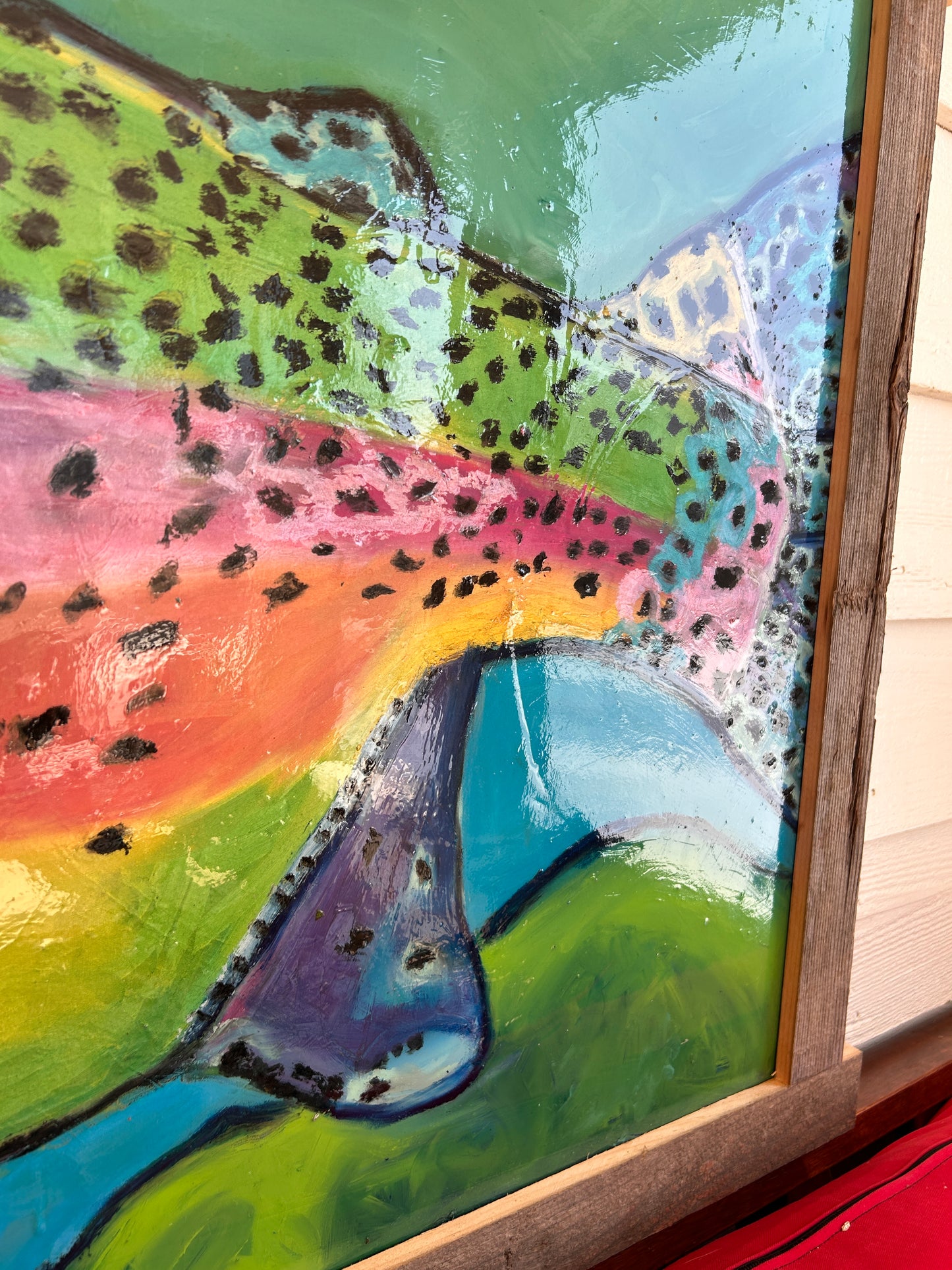 TROUT | MIXED MEDIA + PAINTING | FRAMED