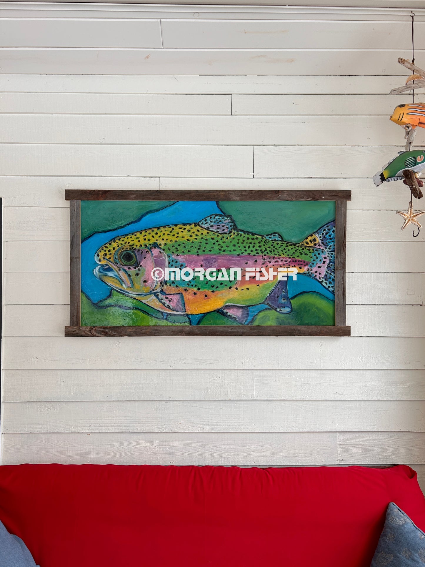 TROUT | MIXED MEDIA + PAINTING | FRAMED
