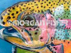 TROUT | MIXED MEDIA + PAINTING | FRAMED
