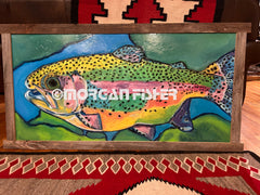 TROUT | MIXED MEDIA + PAINTING | FRAMED