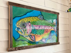 TROUT | MIXED MEDIA + PAINTING | FRAMED