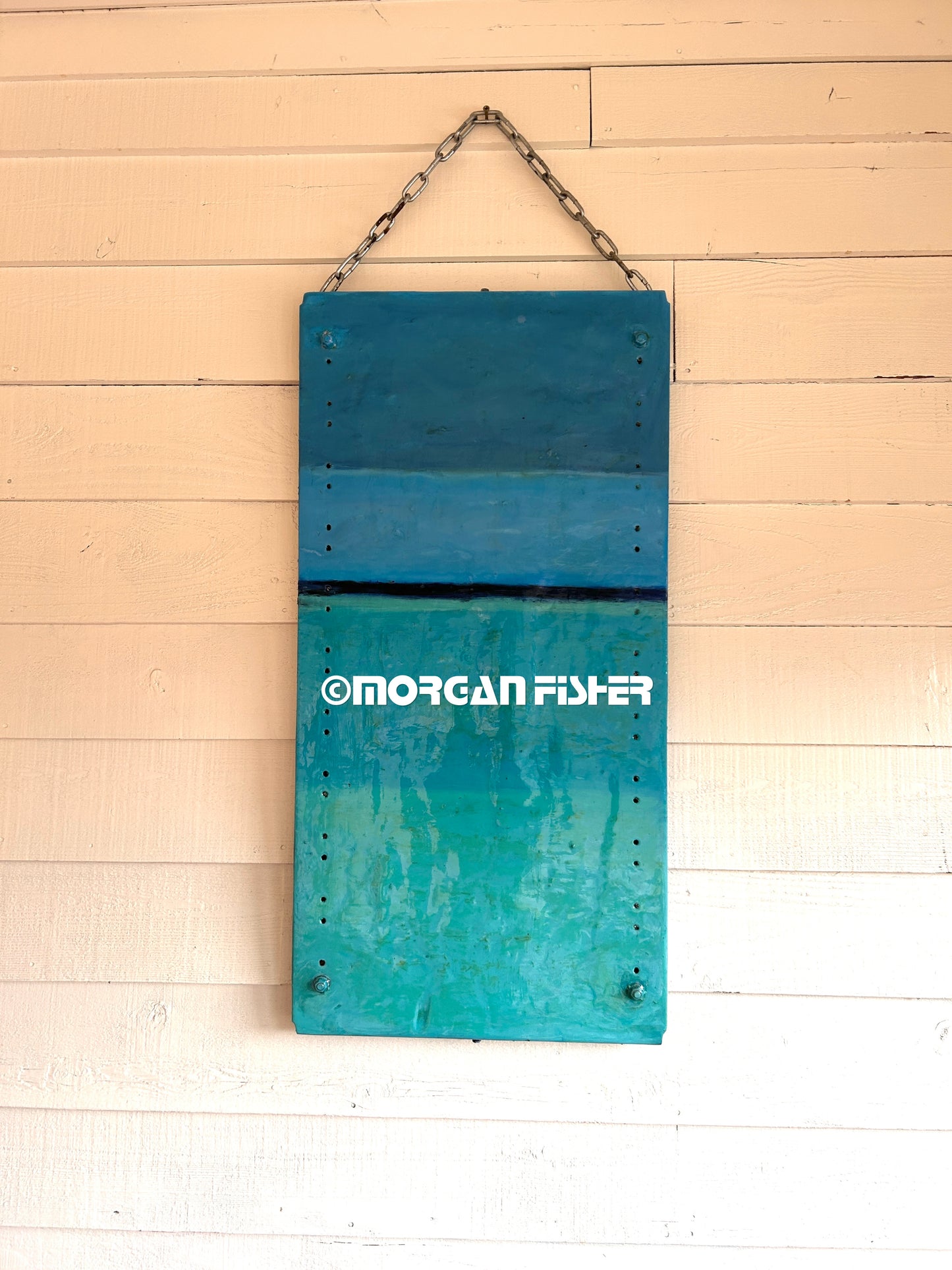 EVENING BLUE | METAL+ MIXED MEDIA | PAINTING