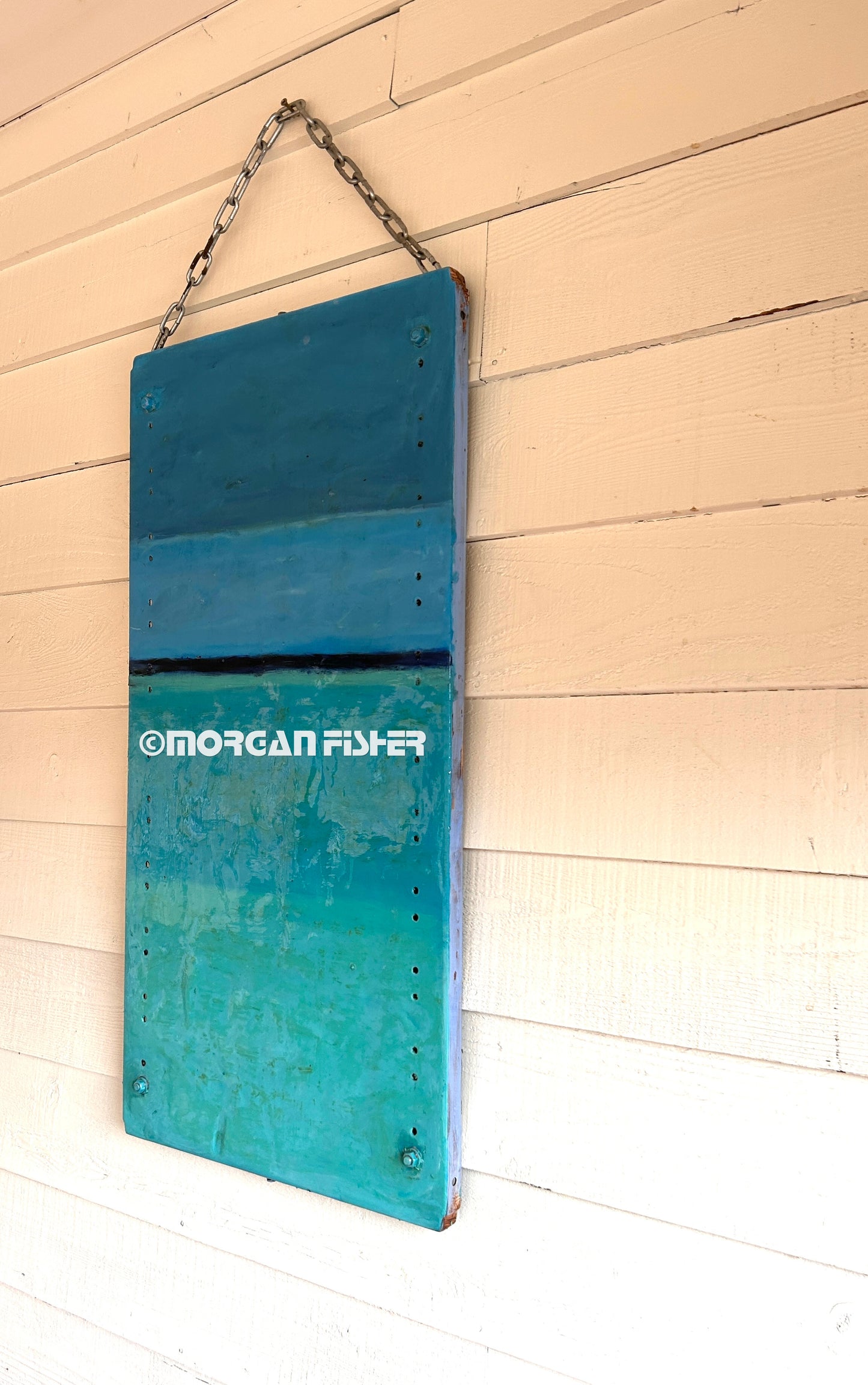 EVENING BLUE | METAL+ MIXED MEDIA | PAINTING