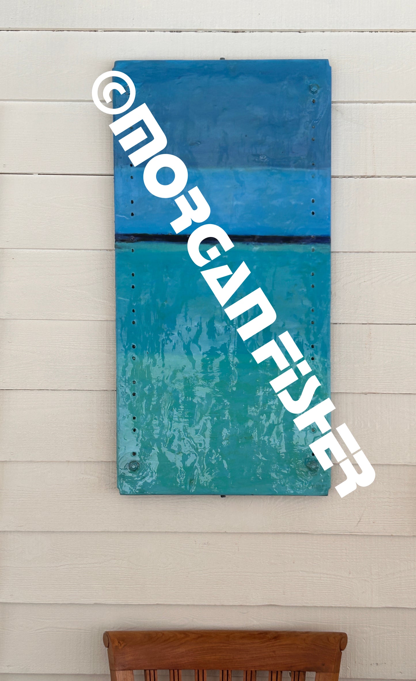 EVENING BLUE | METAL+ MIXED MEDIA | PAINTING