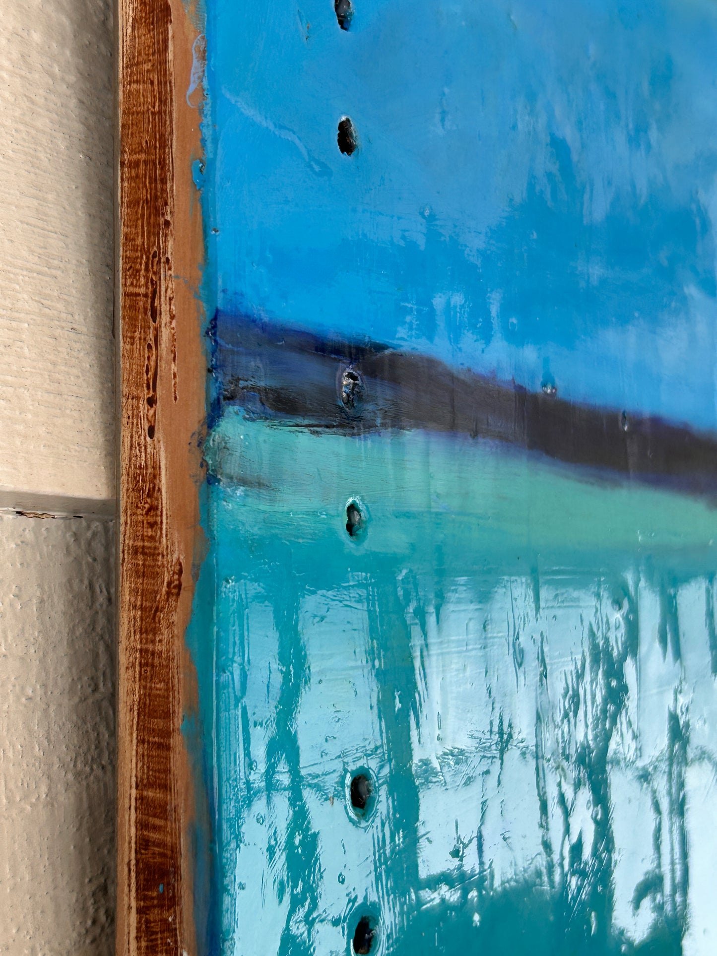 EVENING BLUE | METAL+ MIXED MEDIA | PAINTING