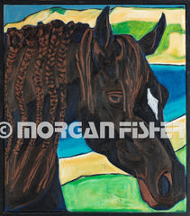 ISLAND HORSE and DUNES | CANVAS GICLEE | 14x16