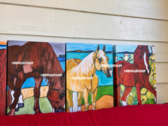 ISLAND HORSE SORREL| CANVAS GICLEE | 12x16