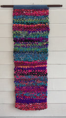 SUNSET TAPER | HAND WOVEN | RAG RUG WALL HANGING