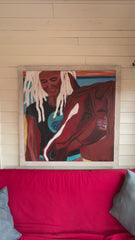 MORNING SWIM WITH KILIMANJARO | FRAMED PAINTING