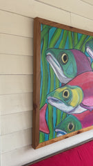 SALMON RUN | PAINTING | FRAMED