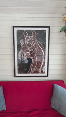 ARAB HORSE HEAD 1 | WOODCUT | FRAMED