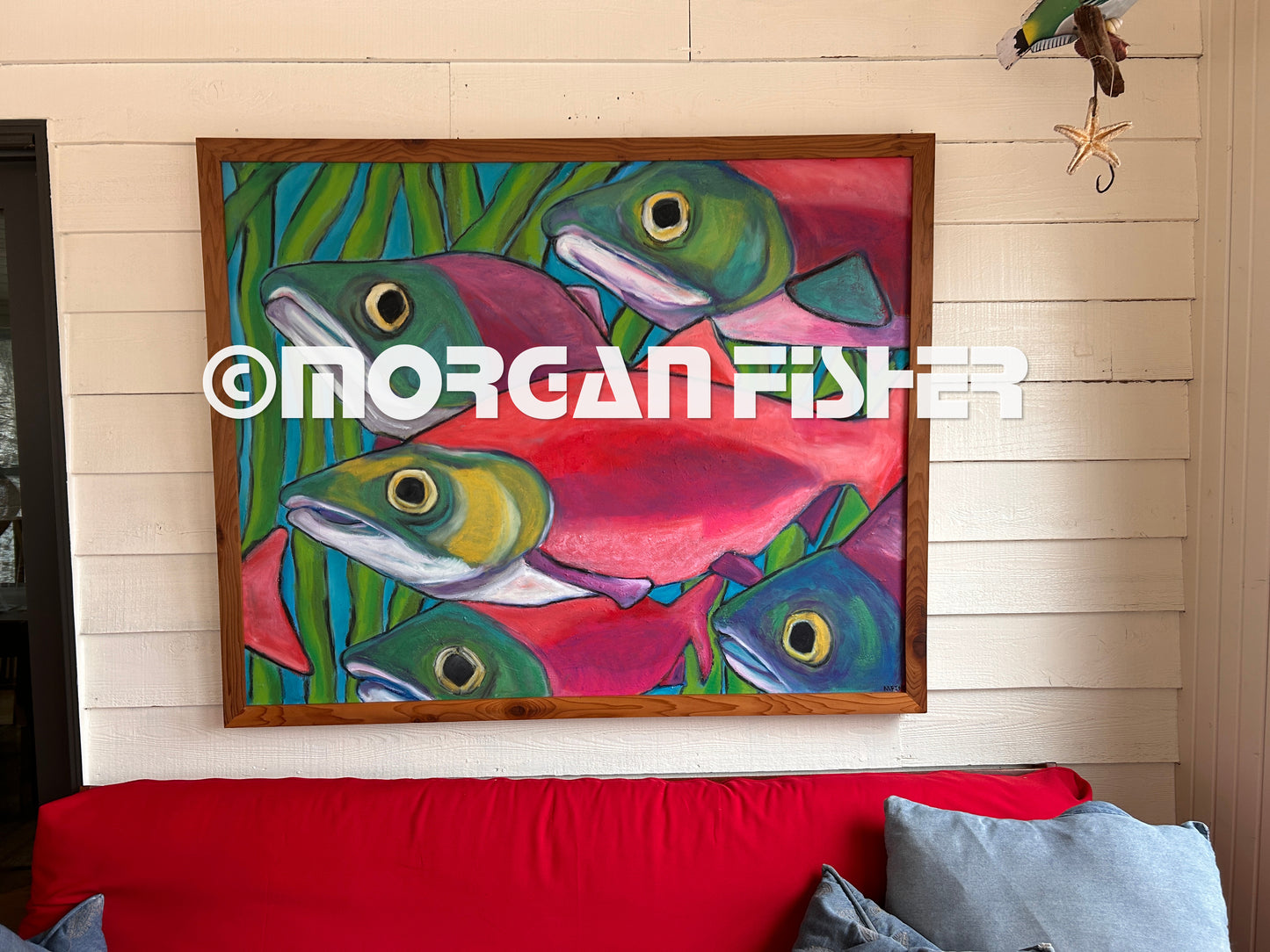 SALMON RUN | PAINTING | FRAMED