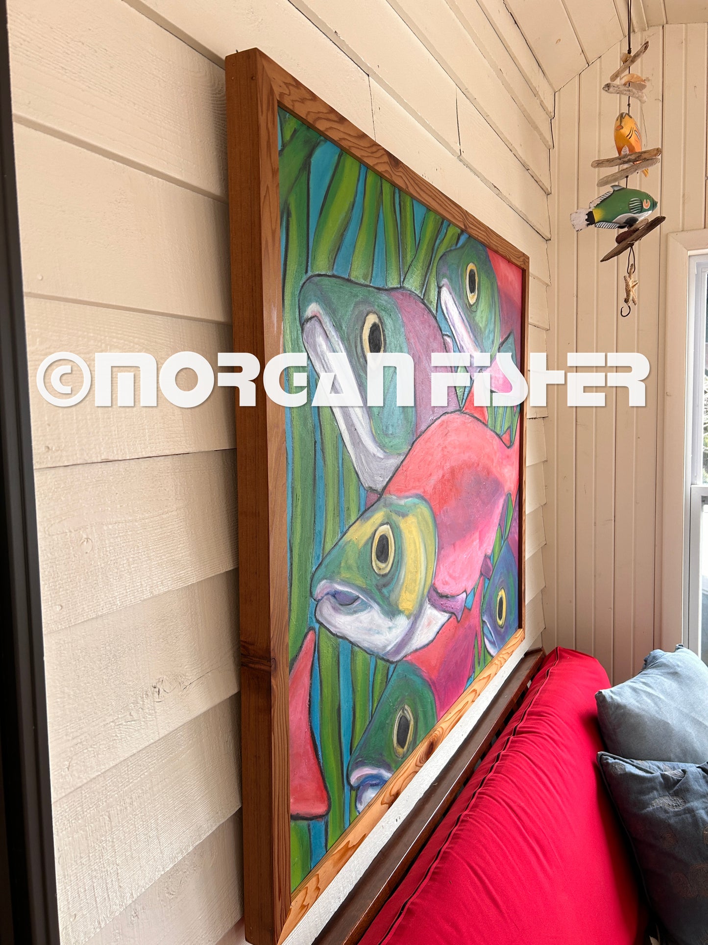 SALMON RUN | PAINTING | FRAMED