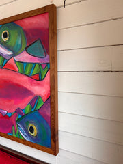 SALMON RUN | PAINTING | FRAMED