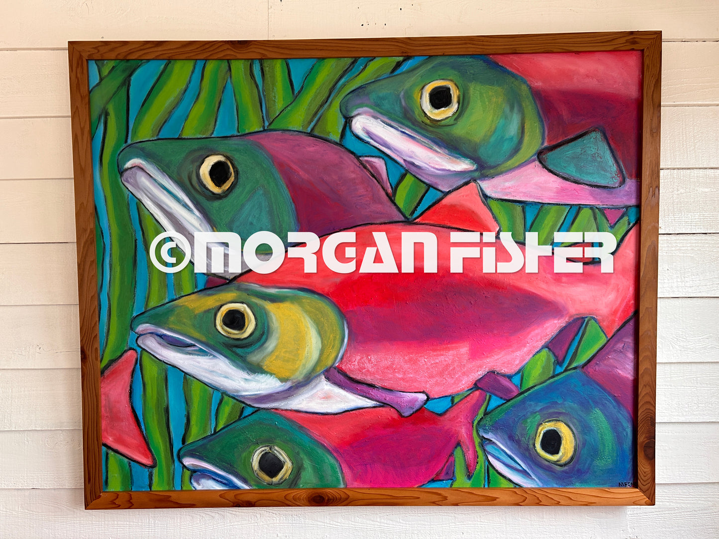 SALMON RUN | PAINTING | FRAMED