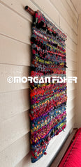SUNSET FLARE | HAND WOVEN | RAG RUG WALL HANGING