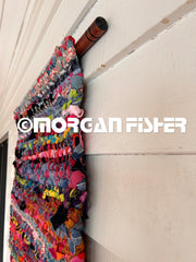 SUNSET FLARE | HAND WOVEN | RAG RUG WALL HANGING