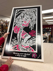 LOCAL WET WOMAN | Wet Women Surf Wax | Paper Giclee | Framed
