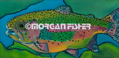 TROUT- CANVAS GICLEE 22 X 11