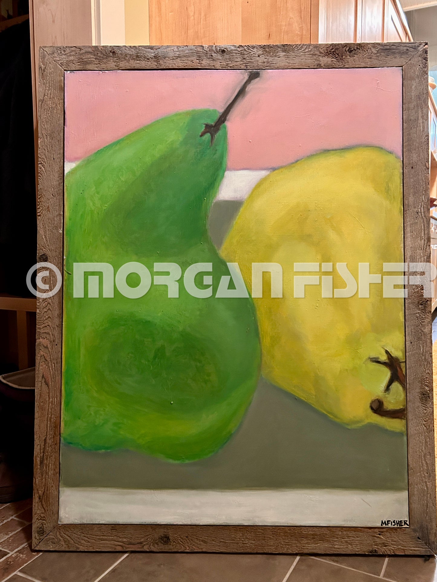 PEARS- PAINTING-FRAMED
