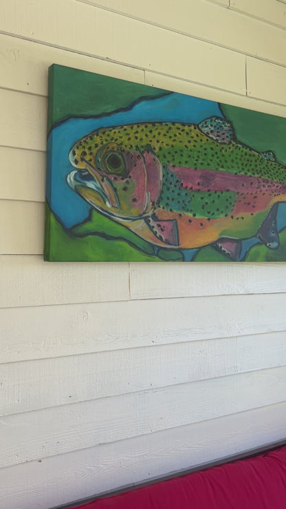 TROUT- CANVAS GICLEE 45 x 22