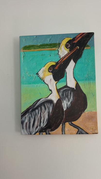 PELICANS- CANVAS GICLEE- 12 x 16