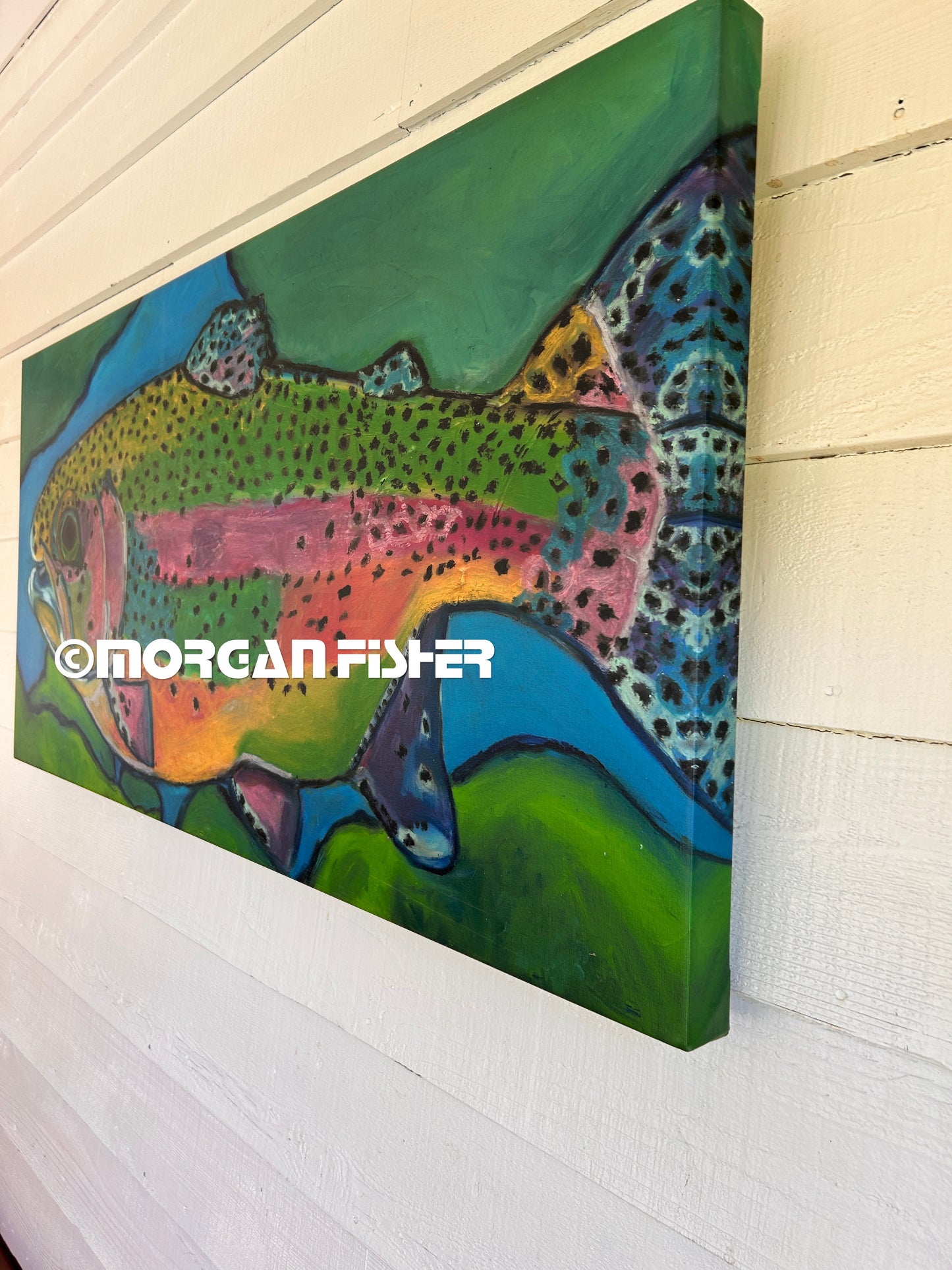 TROUT- CANVAS GICLEE 45 x 22